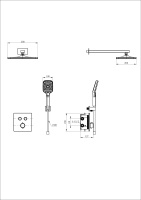 Душевая система с термостатом встраиваемая WONZON & WOGHAND, Брашированное золото (WW-D2017-B-BG) - Gidratop.ru изображение