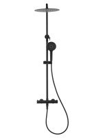 Душевая система с термостатом WONZON & WOGHAND STICK, Черный матовый (WW-88739903-MB) - Gidratop.ru изображение