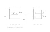 MARINO-CER-N База под раковину подвесная с двумя выкатными ящиками, Rovere Nature Grigio, 596x455x500, MARINO-CER-N-600-2C-SO-RNG-P - Gidratop.ru изображение