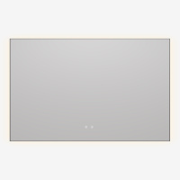 Зеркало LED VLM-4F120GM-2 1200х800 c сенсорным выключателем, антизапотевание, вороненая сталь - Gidratop.ru изображение