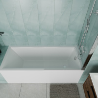 Ванна акриловая Vincea VBT-2G170-FR с каркасом 1700*700*470, пристенная, цвет белый - Gidratop.ru изображение