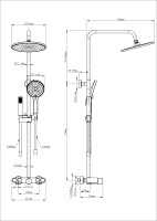 Душевая система с термостатом WONZON & WOGHAND MUSE Selesta, Брашированное золото (WW-B4113-BG) - Gidratop.ru изображение