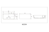 Раковина накладная ABBER Rechteck AC2204MB черная матовая - Gidratop.ru изображение