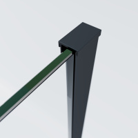 Душевой уголок Soft 2 VSR-3SO28011CLB, 1100*800, черный, стекло прозрачное - Gidratop.ru изображение