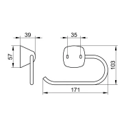 Держатель туалетной бумаги Keuco City.2 0276201000, без крышки, цвет хром - Gidratop.ru изображение