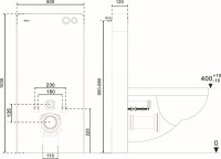 Инсталляционный модуль внешнего монтажа ABBER AC0107MW для подвесного унитаза, белый - Gidratop.ru изображение