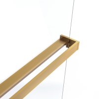 Душевая перегородка Walk-In VSW-1HR900CLG, 900*2000, матовый золотой, стекло прозрачное - Gidratop.ru изображение