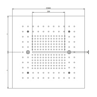 GESSI накладная панель 500x500 мм., для душевой системы, встраиваемой в потолок, цвет Copper Brushed PVD - Gidratop.ru изображение