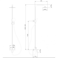Душевая стойка ABBER Weiss Insel AF8020 без излива, хром - Gidratop.ru изображение
