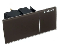 Клавиша Geberit Omega Type 70 115.084.SI.1 для унитаза, двойной смыв, стекло/алюминий, цвет белый - Gidratop.ru изображение