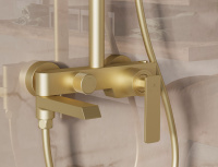 Душевая стойка VSFS-413BG с изливом, брашированное золото - Gidratop.ru изображение