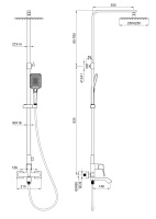 Душевая система WONZON & WOGHAND FLEX, Хром (WW-88047072-CR) - Gidratop.ru изображение
