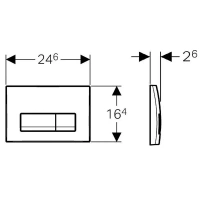 Клавиша смыва Geberit Delta 115.119.46.1 50, матовый хром - Gidratop.ru изображение
