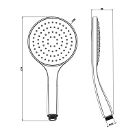 Gessi Rettangolo душевая лейка с защитой от известкового налёта, цвет: Black XL - Gidratop.ru изображение