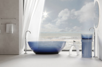 Прозрачная ванна ABBER Kristall AT9701Saphir синяя - Gidratop.ru изображение