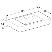 Раковина Geberit Renova 125185000 Plan, 85 х 48 см, белая - Gidratop.ru изображение