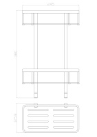Полка для ванной 2-х ярусная WONZON & WOGHAND, Хром (WW-4141) - Gidratop.ru изображение