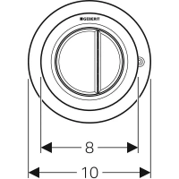 Клавиша смыва Geberit Type 01 дистанционная, хром матовый, 116.050.46.1 - Gidratop.ru изображение