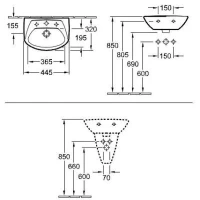 Раковина Villeroy&Boch Omnia Classic 7326 4501 - Gidratop.ru изображение