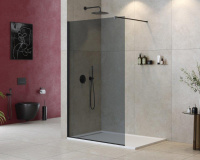 душевая перегородка CEZARES LIBERTA-L-1-120-120-GR-NERO - Gidratop.ru изображение