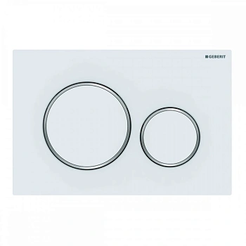 Клавиша Geberit Sigma Type 20 115.882.JT.1, двойной смыв, белый/глянцевый хром (не оставляет отпечатки пальцев)