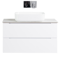 Столешница из керамогранита без отверстия под смеситель 1016x468 KEP-100-BO-W0 Bianco Opaco - Gidratop.ru изображение