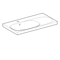 Раковина Geberit Acanto 500.625.01.2, 90 х 48,2 см, крыло справа, белая - Gidratop.ru изображение