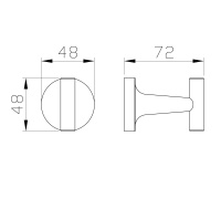 Крючок для ванной WONZON & WOGHAND SIMPLE, Хром (WW-6515) - Gidratop.ru изображение