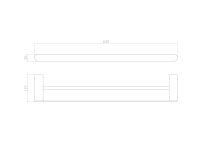 Полотенцедержатель двойной WONZON & WOGHAND CARBON, Черный (WW-7711) - Gidratop.ru изображение