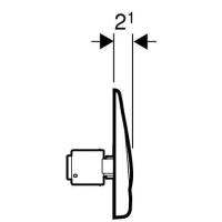 Клавиша Geberit Samba 115.819.21.1 хром, смыв/стоп - Gidratop.ru изображение
