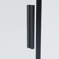 Душевая дверь Soft 2 VDS-3SO2130CLB, 1300, черный, стекло прозрачное - Gidratop.ru изображение