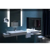 Табурет Keuco Plan 14982170038, цвет алюминий серебристый анодированный/светло-серый - Gidratop.ru изображение