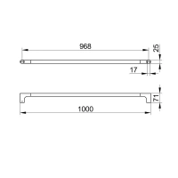 Полотенцедержатель Keuco Edition 400 11501011000, 100 см, хром - Gidratop.ru изображение