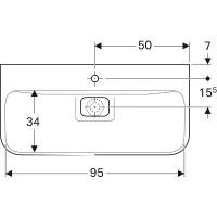 Раковина Geberit myDay 125400600, 100 х 48 см, белая - Gidratop.ru изображение