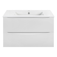 База под керамическую раковину Mia 800 подвесная, 2 выкатных ящика soft close, G.White - Gidratop.ru изображение