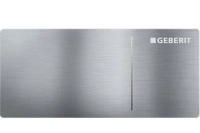 Клавиша Geberit Omega Type 70 115.084.FW.1 для унитаза, двойной смыв, алюминий, цвет нержавеющая сталь - Gidratop.ru изображение