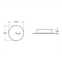 Раковина керамическая Vincea VBS-104, 415*415*130, накладная, цвет белый - Gidratop.ru изображение
