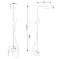Душевая стойка ABBER Emotion AF8816NGL с изливом, никель - Gidratop.ru изображение