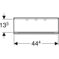 Полка Geberit Acanto 500.617.JK.2, 45 см, тёмно-серое стекло - Gidratop.ru изображение