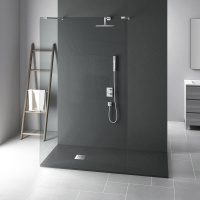 Поддон для душа из искусственного камня  VST-4SR8012A, 1200*800*25, антрацит - Gidratop.ru изображение