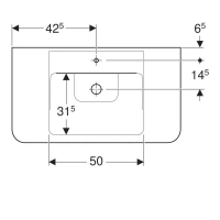 Раковина Geberit Renova 125185000 Plan, 85 х 48 см, белая - Gidratop.ru изображение