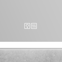 Зеркало с встроенным светильником, сенсорным выключателем и подогревом SPC-GRT-900-600-LED-TCH-WARM, 12W, 220-240V, 900x30x600 - Gidratop.ru изображение