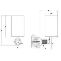 GESSI INCISO стакан настенный, цвет: черный/nero XL - Gidratop.ru изображение