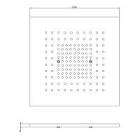 Gessi Minimali накладная панель для душевой системы 350х350 мм., цвет Copper PVD - Gidratop.ru изображение