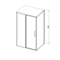 Душевой уголок Slim 8mm VSR-4SLP9012CL, 1200*900, хром, стекло прозрачное - Gidratop.ru изображение