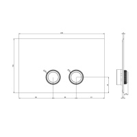 GESSI VENTI20 клавиша смыва для унитаза двойная, для инсталляций Geberit Sigma8 и Sigma12, цвет Brass PVD - Gidratop.ru изображение