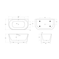 Акриловая ванна BELBAGNO BB710-1400-750 - Gidratop.ru изображение