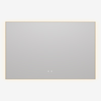 Зеркало LED VLM-4F120BG-2 1200х800 c сенсорным выключателем, антизапотевание, брашированное золото - Gidratop.ru изображение