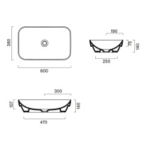 Catalano Green Раковина без перелива 60*38 встраиваемая, цвет белый глянцевый - Gidratop.ru изображение