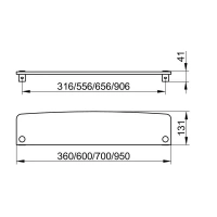 Полка Keuco Elegance 11610005300, 36 см, кристаллин, без держателя - Gidratop.ru изображение